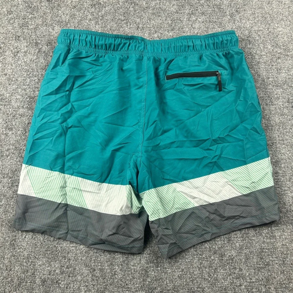 Spyder Swim Trunks Mens XXL Green Colorblock 7.5 Inseam Board Shorts New 1574791